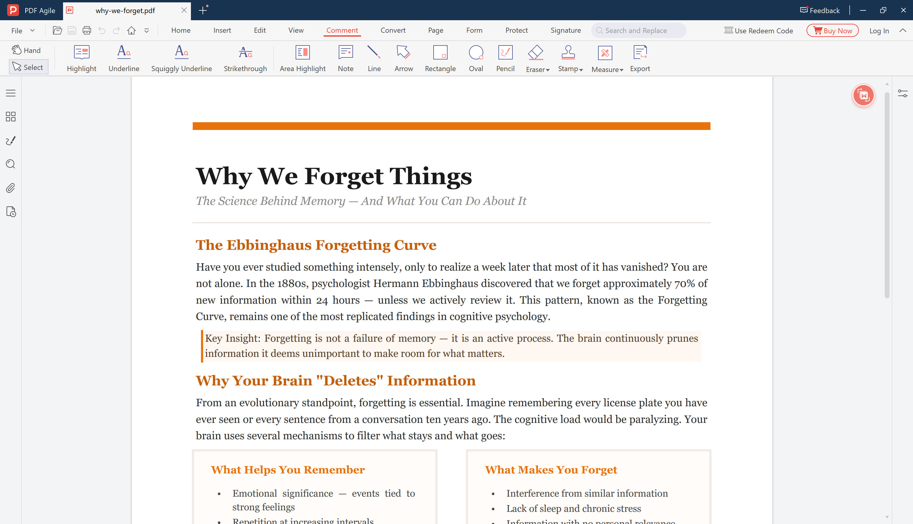 PDF Agile annotation interface
