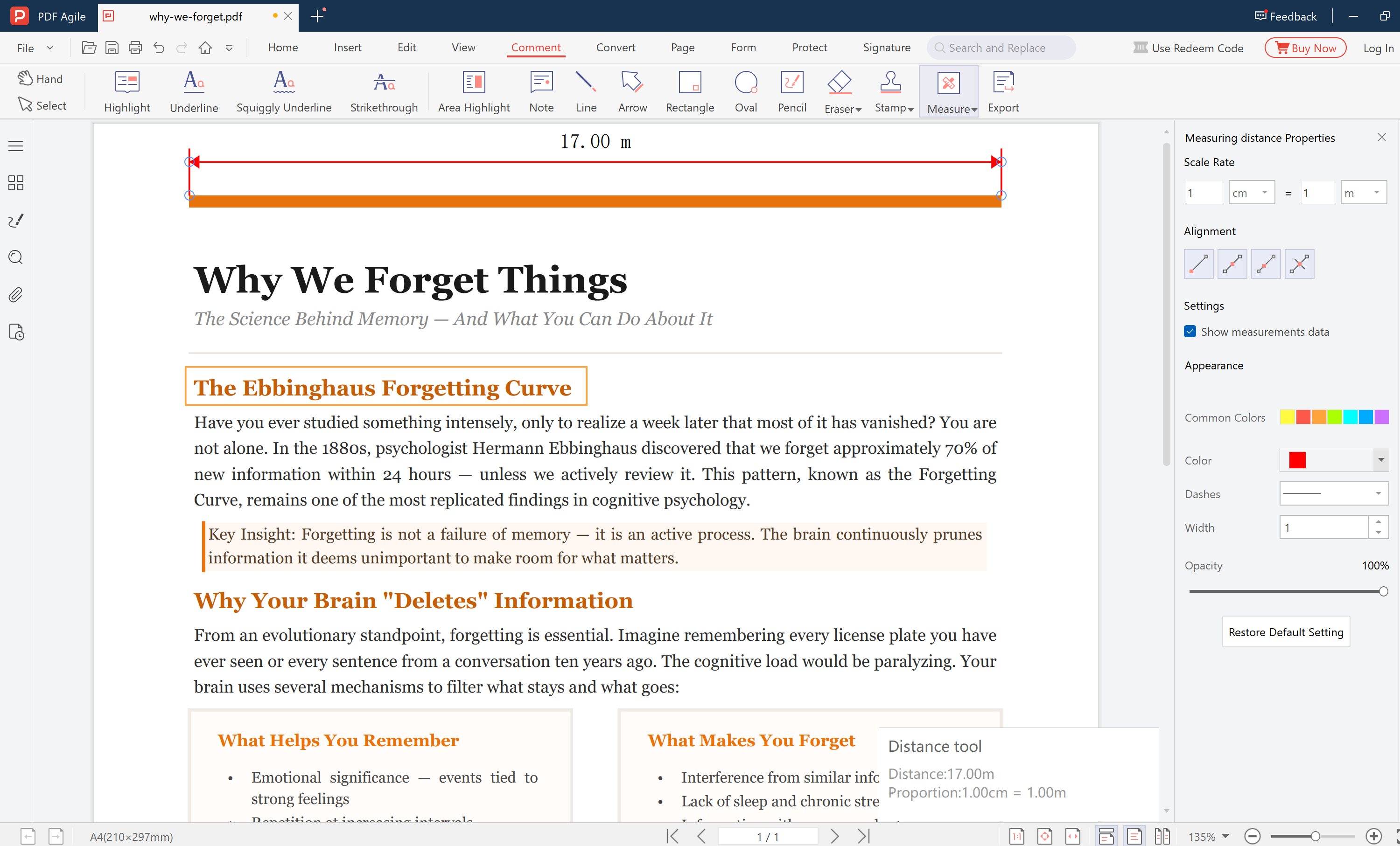 PDF measuring tools